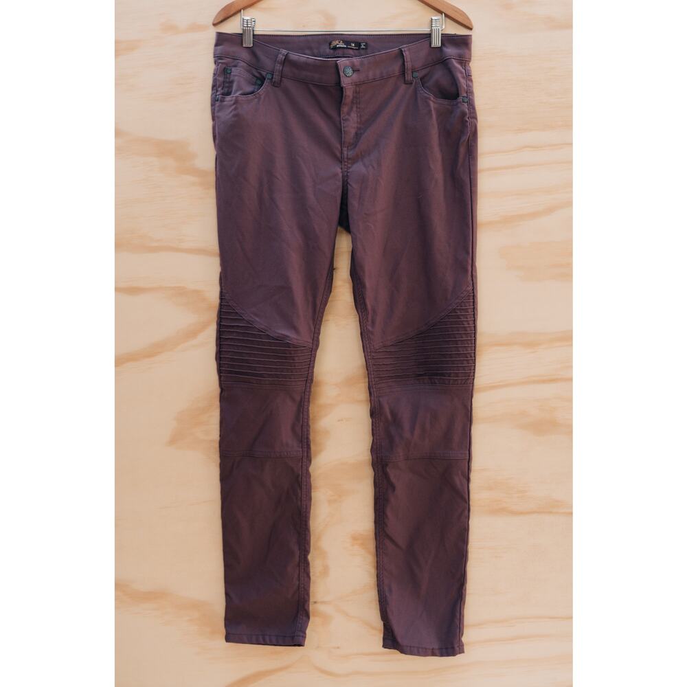 Prana Brenna Purple Midrise Moto Pants | Women's 14